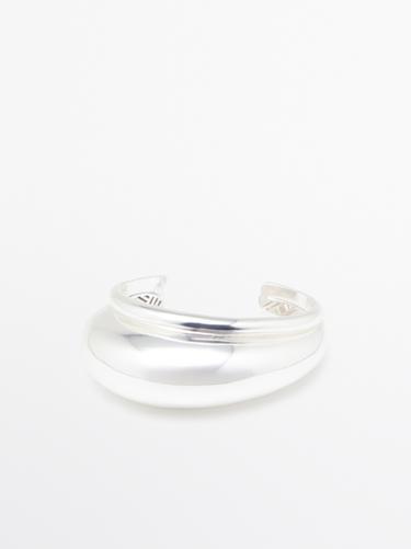 Zara Rigid bracelet with voluminous design - Silver - Image 0