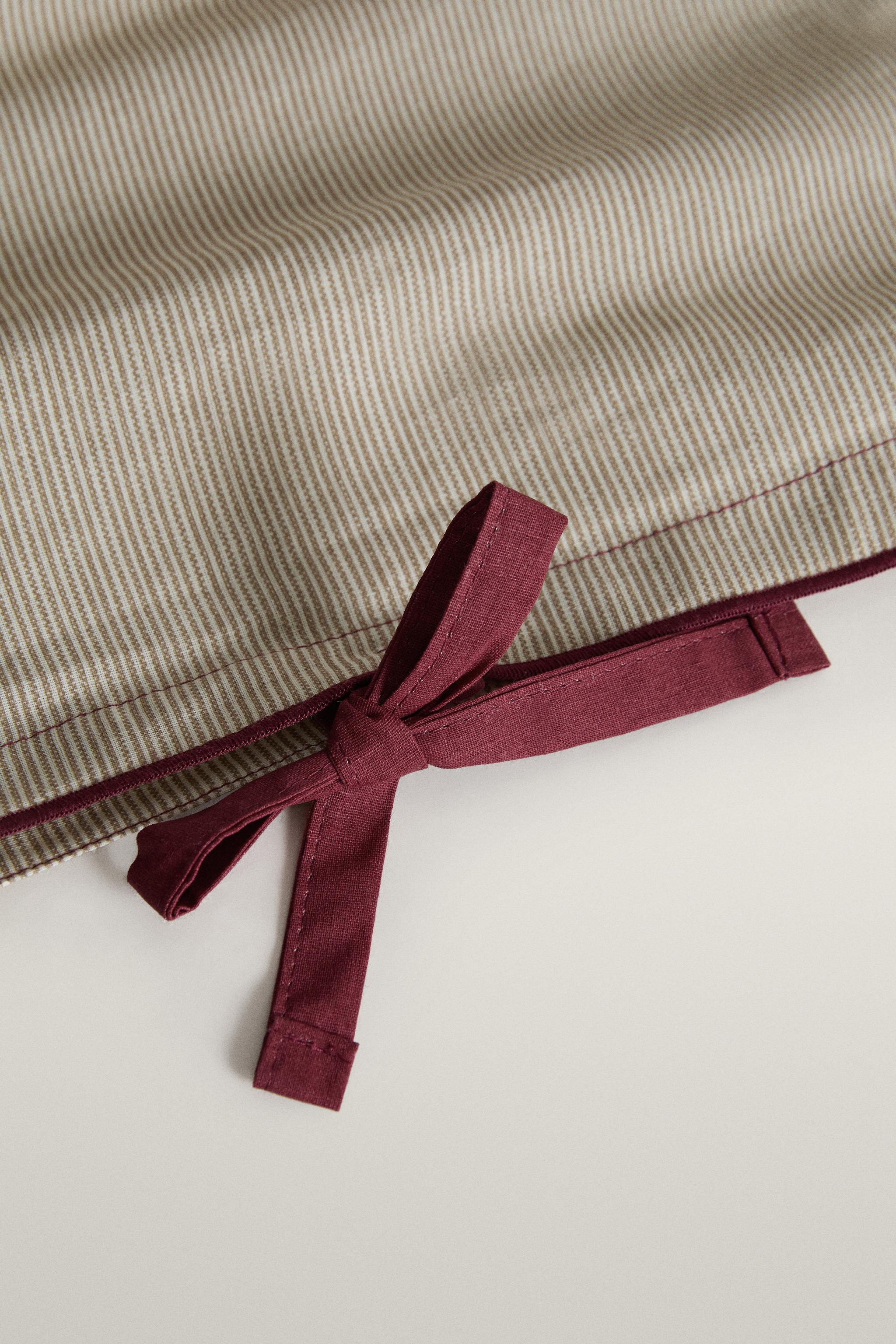 CHRISTMAS STRIPED COTTON DUVET COVER