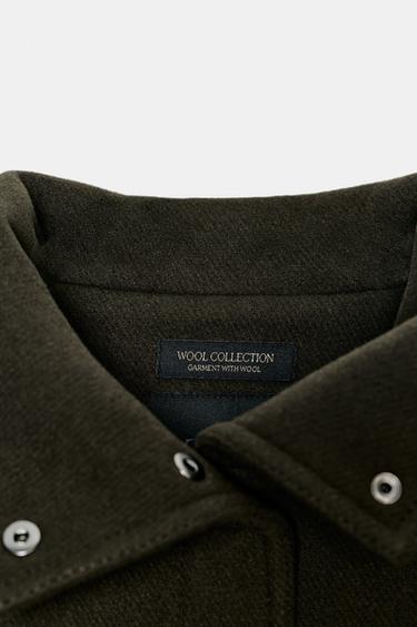 BLOUSON BOMBER MINIMAL AVEC LAINE ZW COLLECTION - Kaki de Zara - Image 5