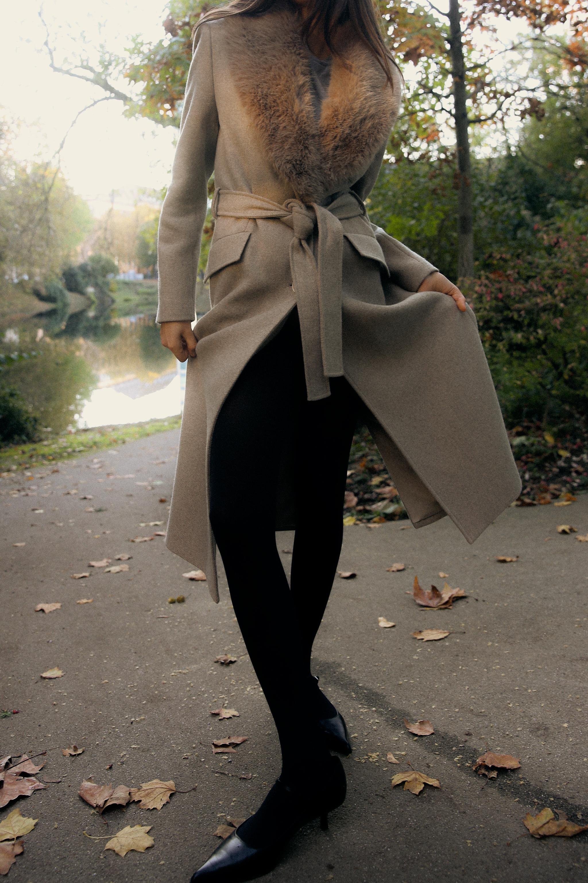 Hooded coat zara hotsell