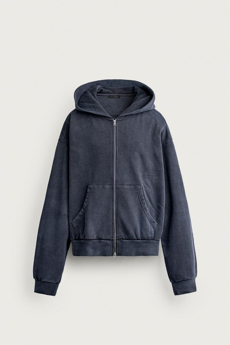 BASIC BOXY FIT ZIP-UP HOODIE