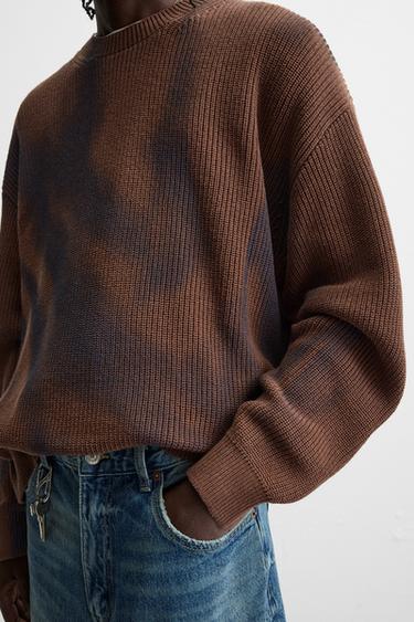 SPRAY PRINT SWEATER - Brown by Zara - Image 5