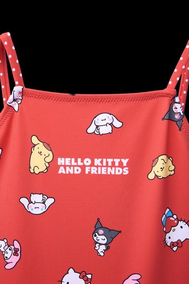 6-14 JAHRE/ BADEANZUG HELLO KITTY AND FRIENDS © SANRIO - Rot von Zara