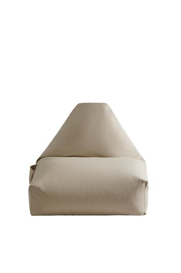 COTTON BEAN BAG CHAIR - Beige by Zara