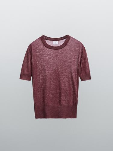 Zara 100% wool short sleeve fine knit sweater - STUDIO - various