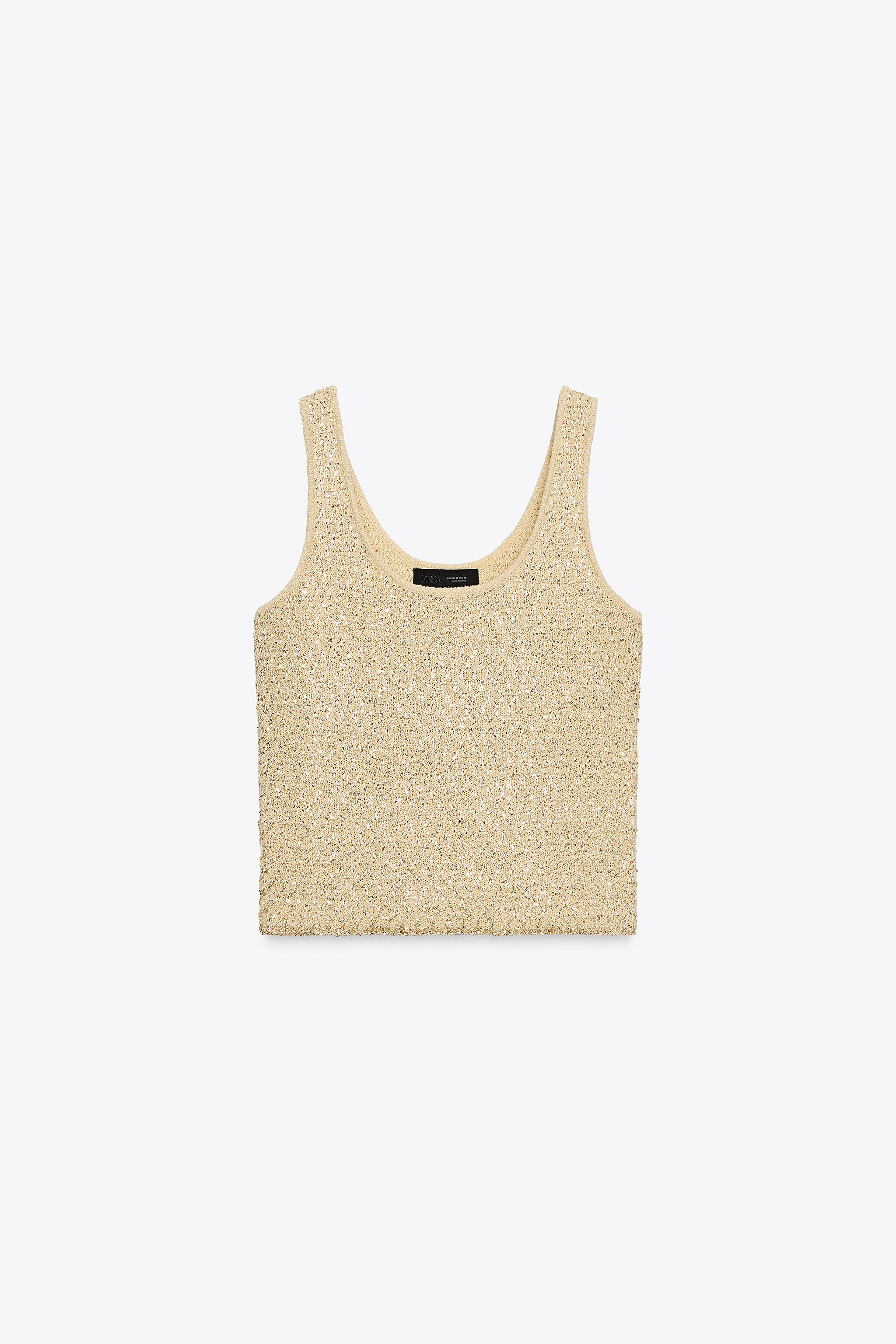 TOP EN MAILLE À PAILLETTES