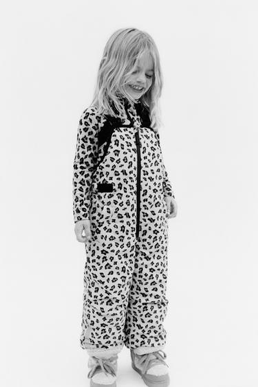 ANIMAL PRINT WATER-REPELLENT AND WIND-RESISTANT SKI COLLECTION DUNGAREES - Leopard by Zara