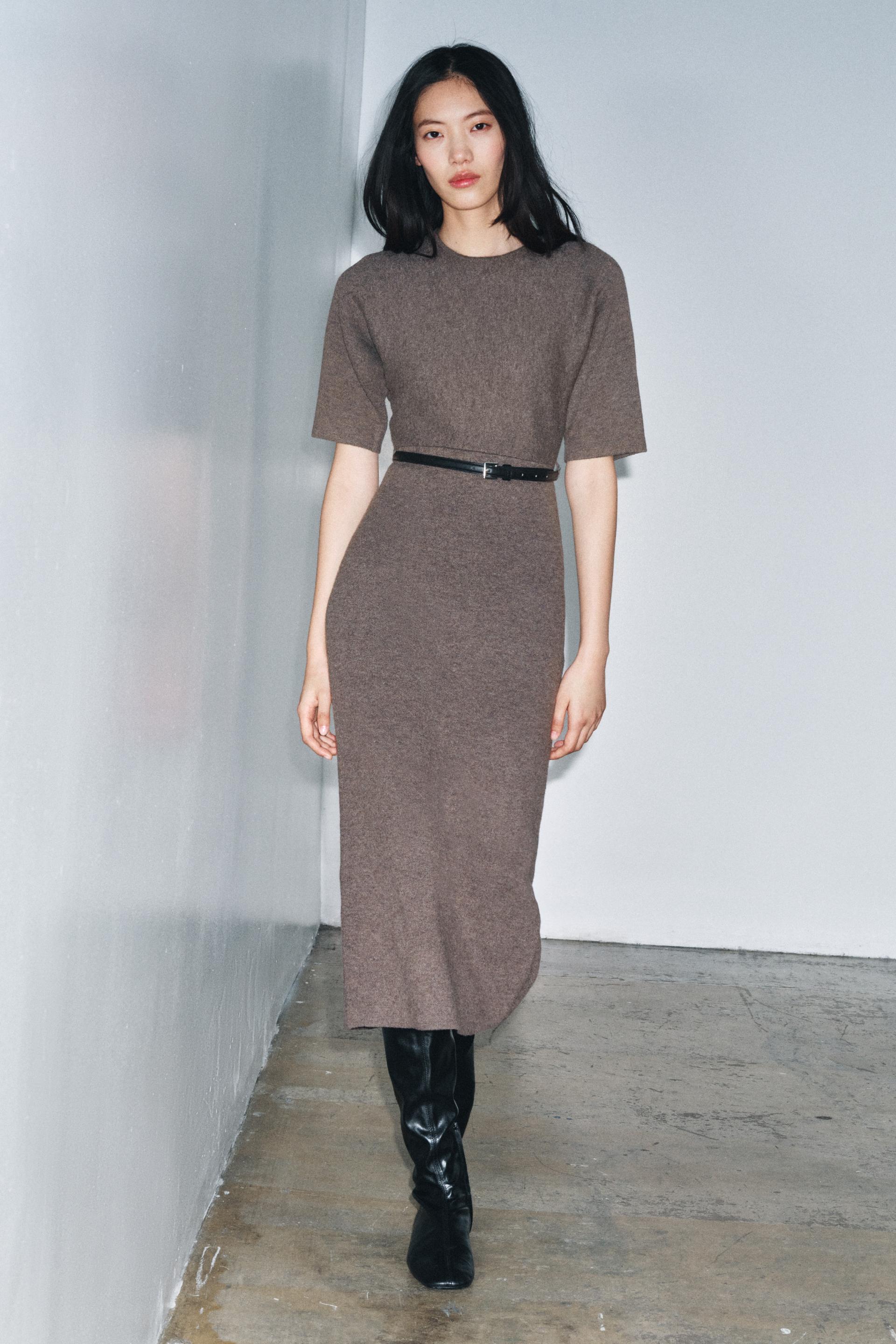 Zara BELTED MIDI DRESS