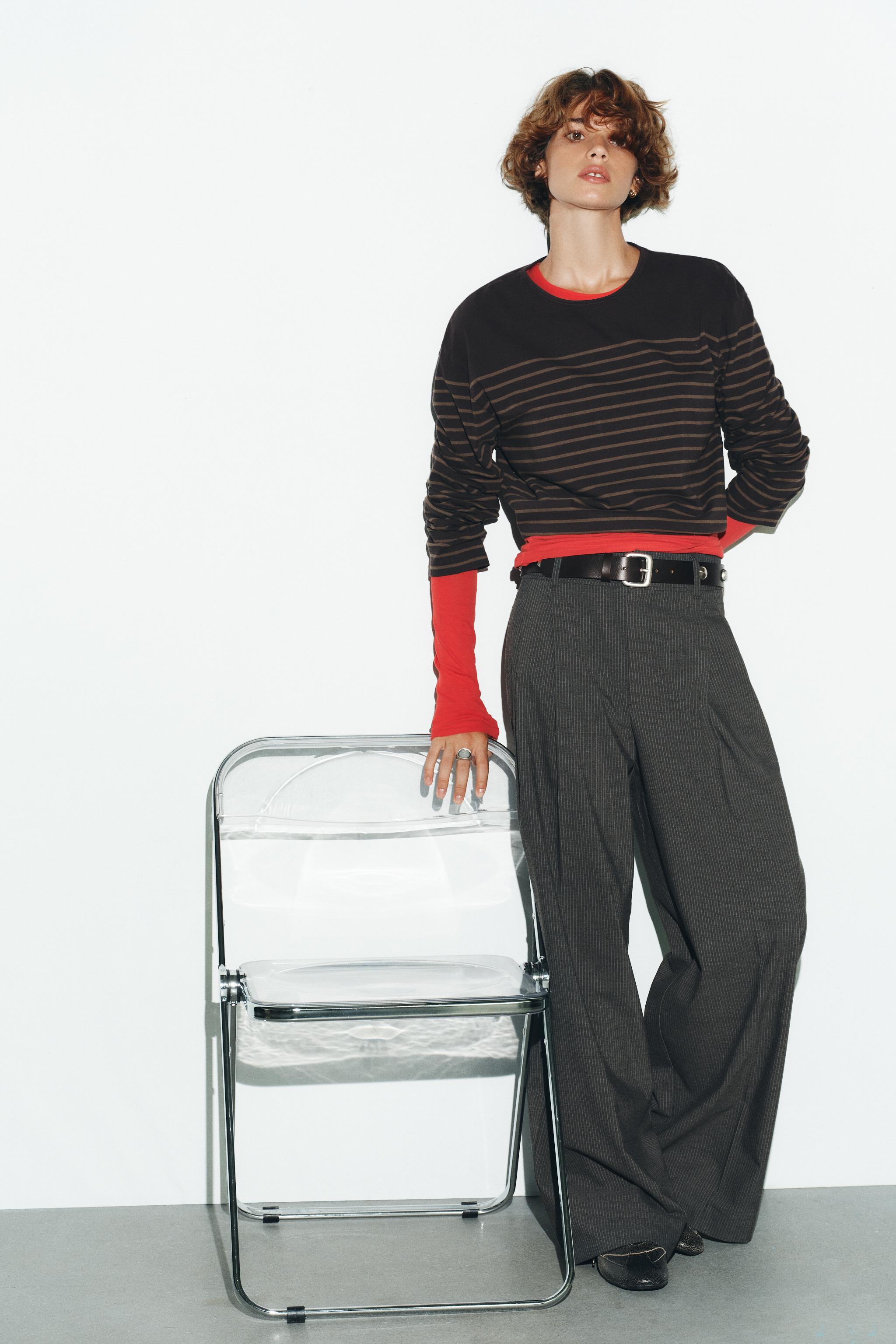 フラップ付きダーツパンツ - ブラック | ZARA Japan / 日本