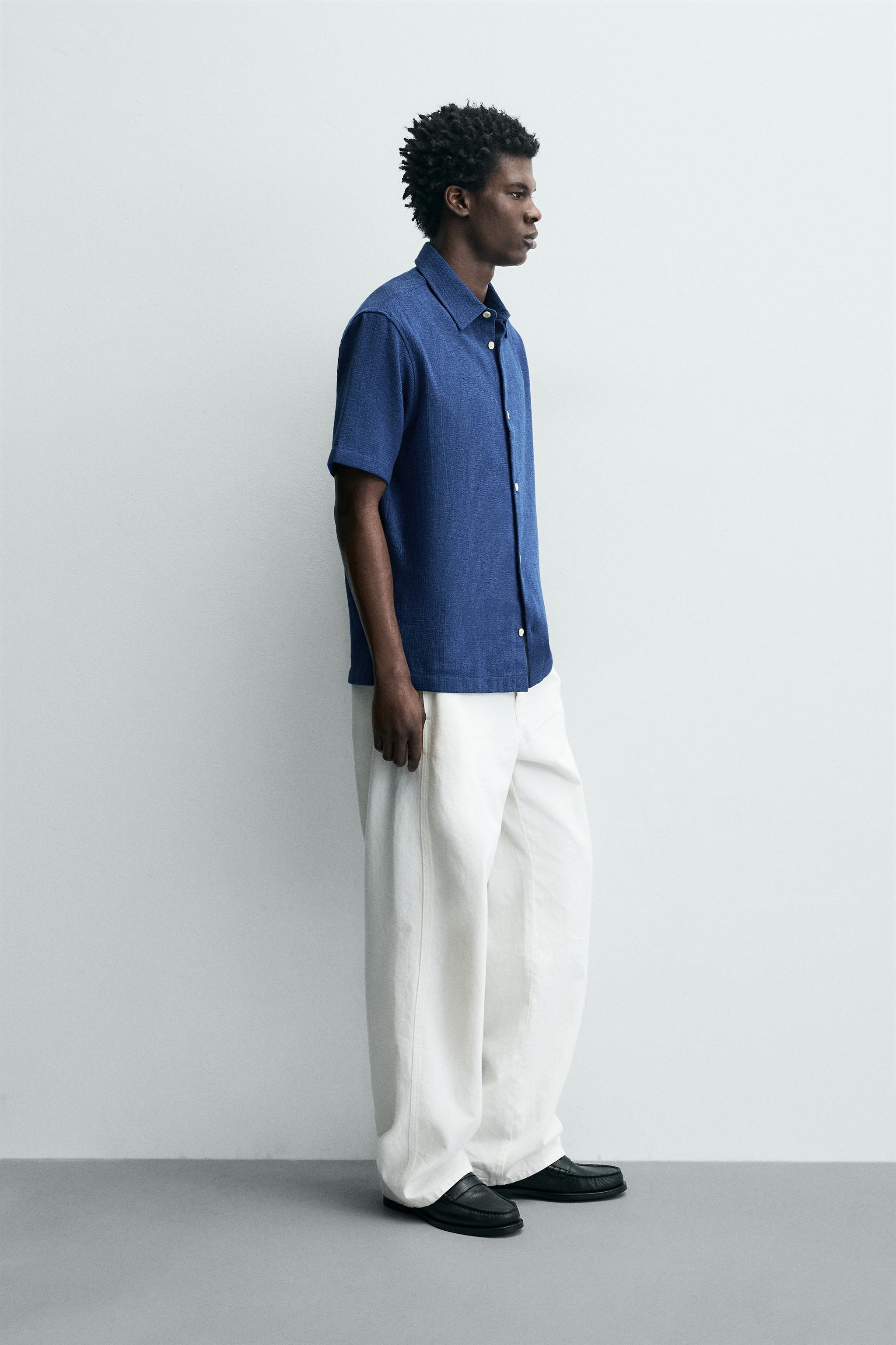REGULAR FIT TEXTURED SHIRT