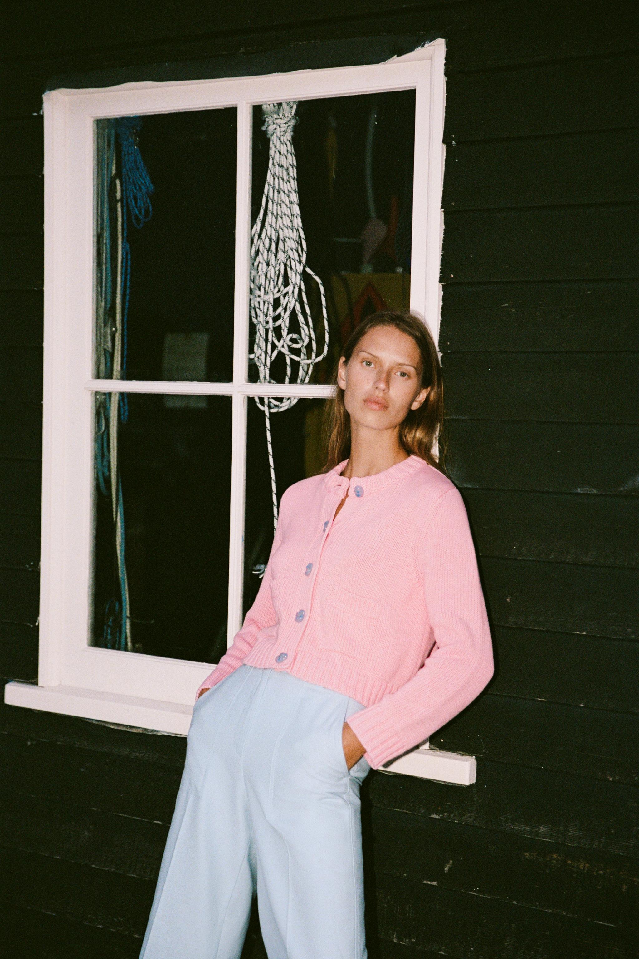 Pink Jersey Rosa Palo Zara Jersey Rosa Palo Zara Abrigo Rosa Palo