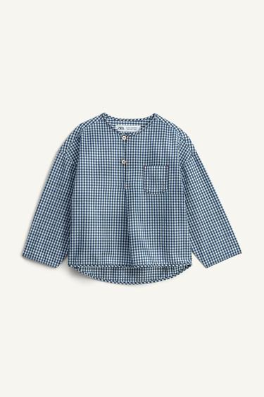 CHEMISE À CARREAUX VICHY ÉDITION LIMITÉE - Bleu / Blanc de Zara - Image 5