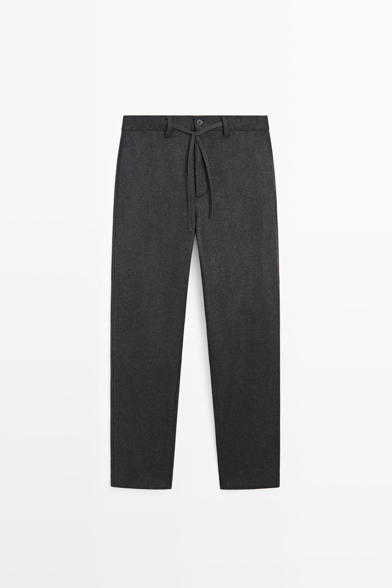 100% wool suit pants — Gray