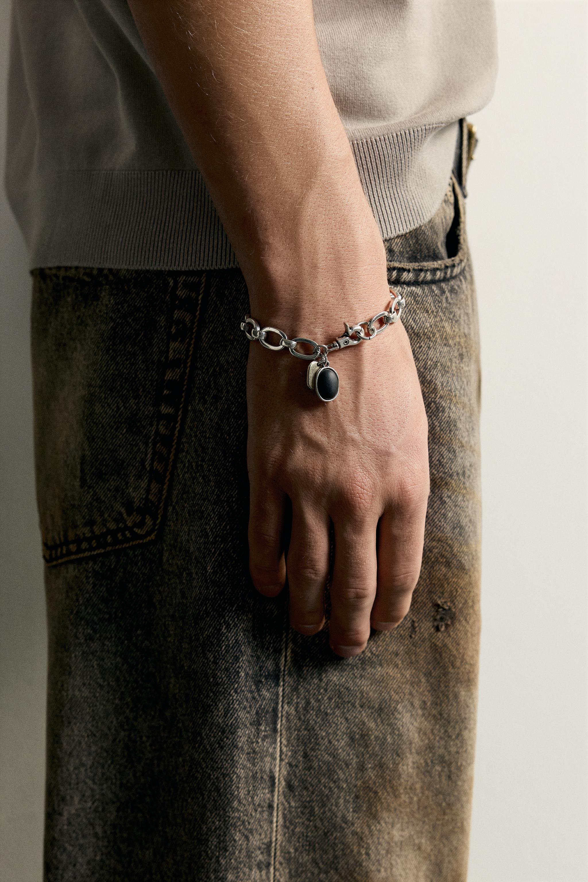 METALLIC CHARM BRACELET — Multicolored