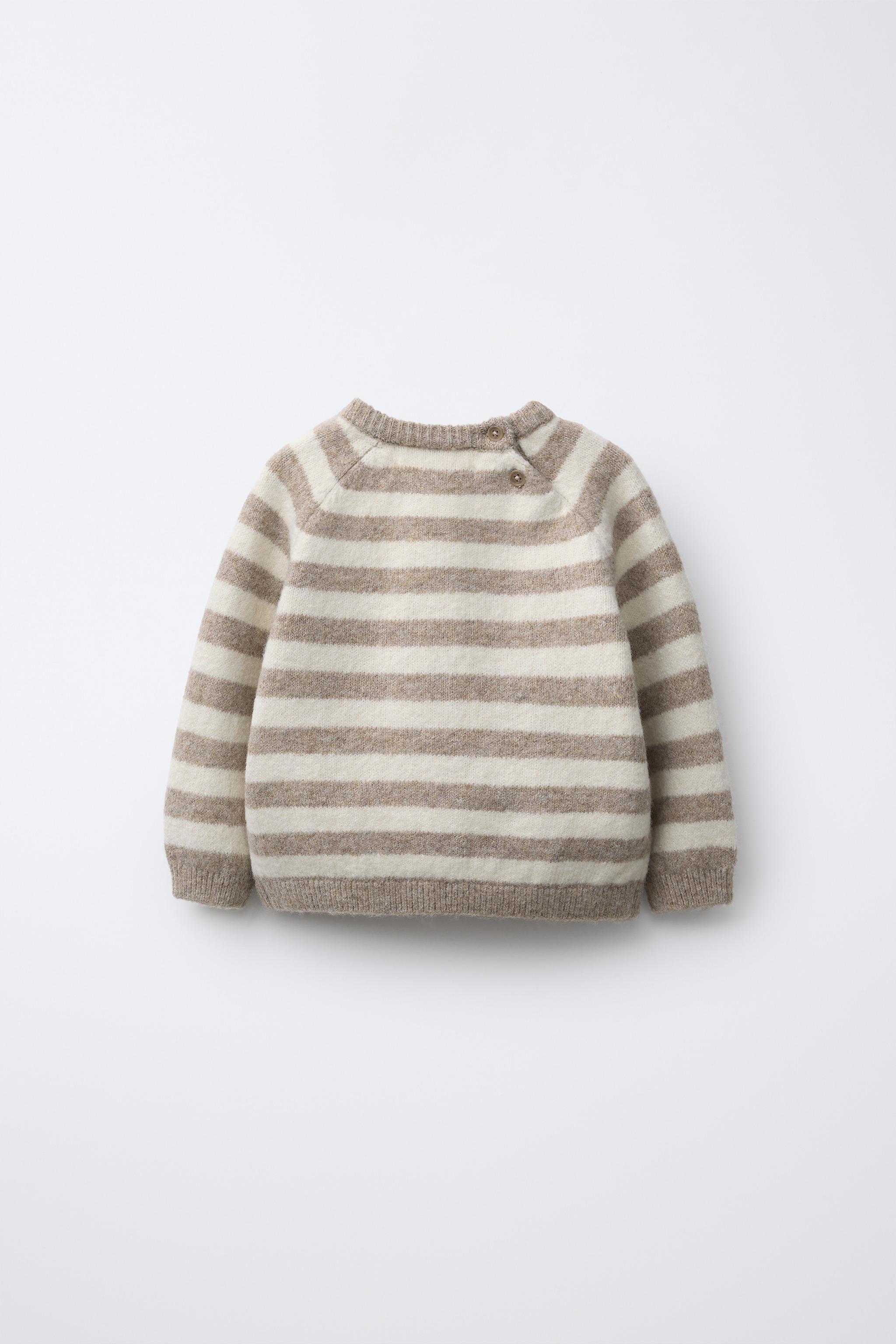 ボーダーニットセーター - ライトベージュ | ZARA Japan / 日本