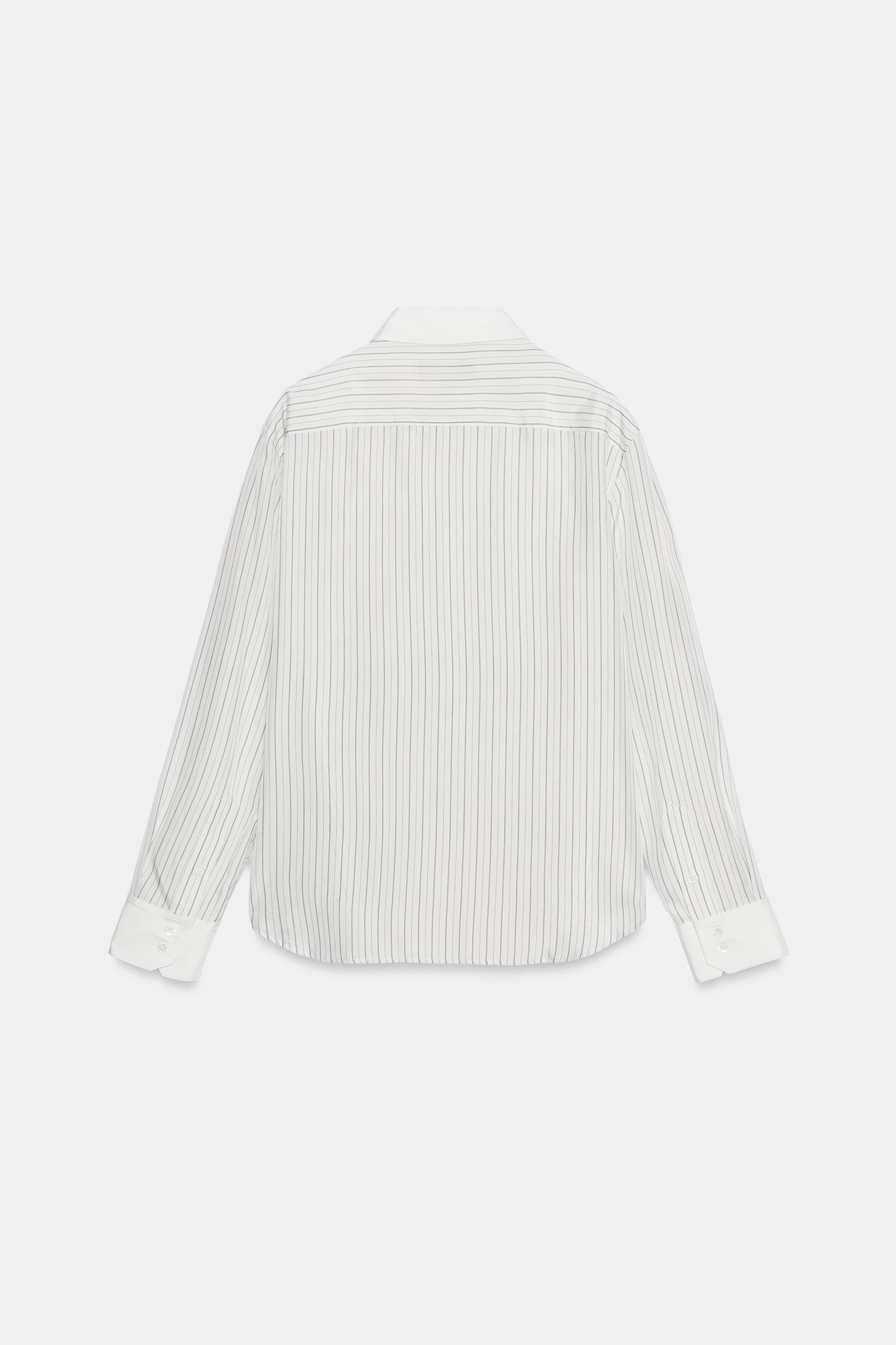 ZW COLLECTION 100% SILK STRIPED SHIRT thumbnail 7