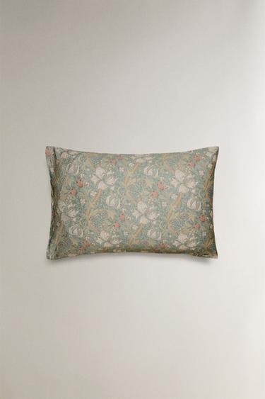 MORRIS & CO. COTTON SATEEN PILLOWCASE - Green by Zara - Image 3