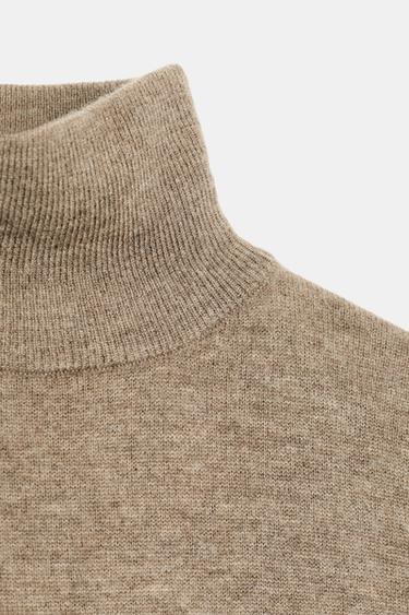 100% EXTRA SOFT WOOL JUMPER - Brown / Taupe by Zara - Image 6