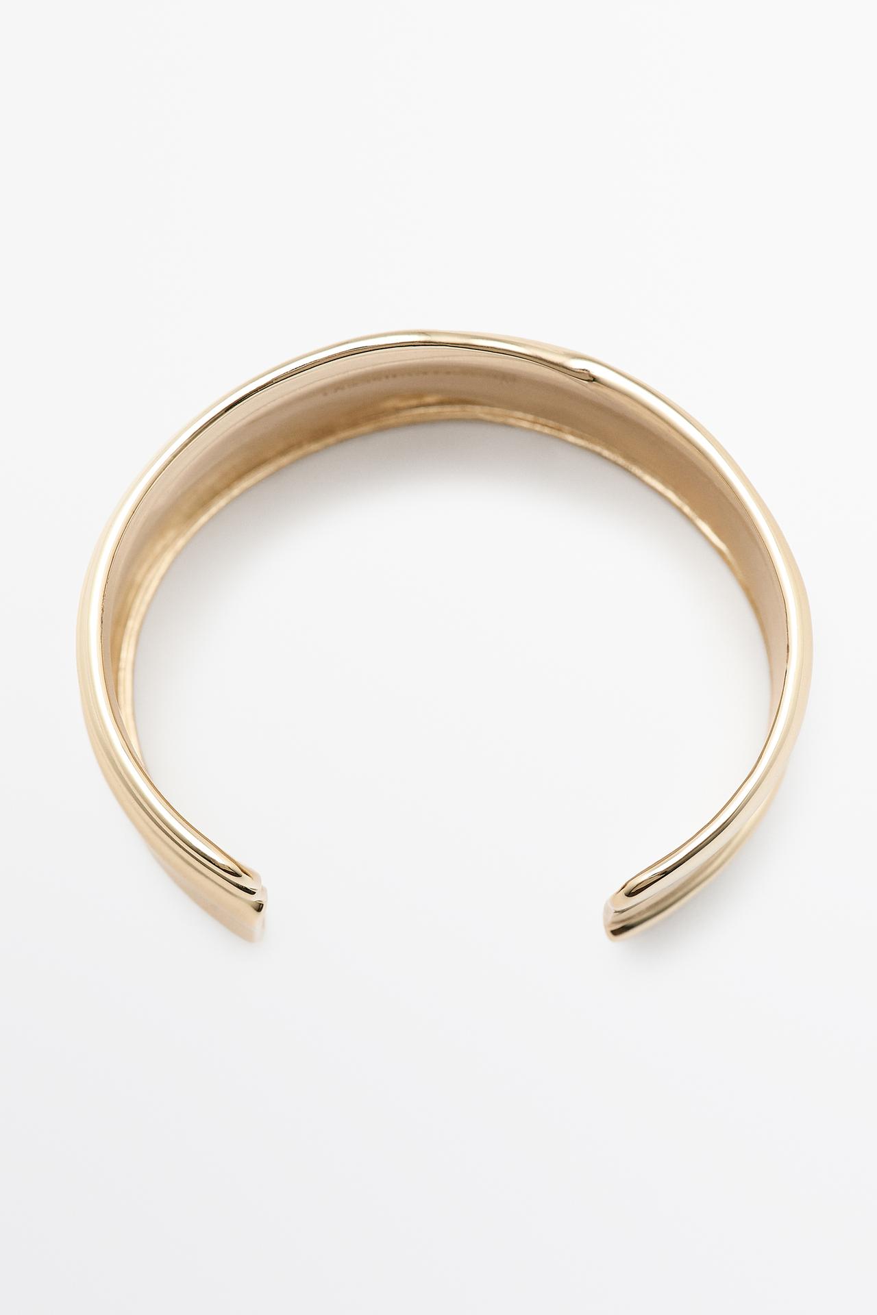 Draped wide bracelet — Golden