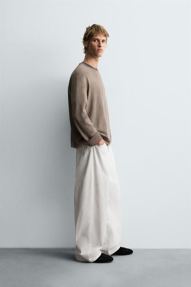 TEXTURED WASHED SWEATER - Faded pink by Zara - Image 3