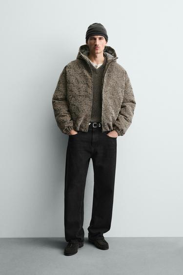 JACQUARD PUFFER JACKET - camel by Zara - Image 0