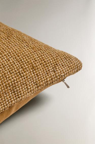 HOUSSE DE COUSSIN COTON ET LAINE - Moutarde de Zara - Image 3