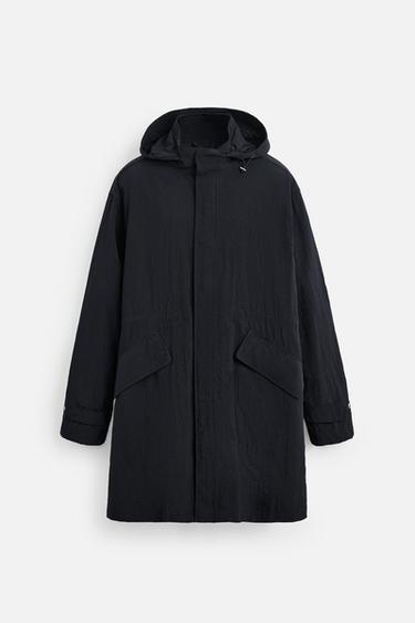 REGULAR FIT TECHNICAL PARKA - Dark navy by Zara - Image 0