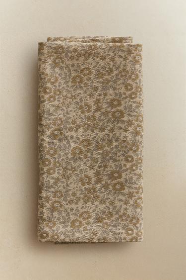 CONJUNTO DE GUARDANAPOS COM ESTAMPADO DE MINIFLOR (CONJUNTO DE 2) - Telha da Zara