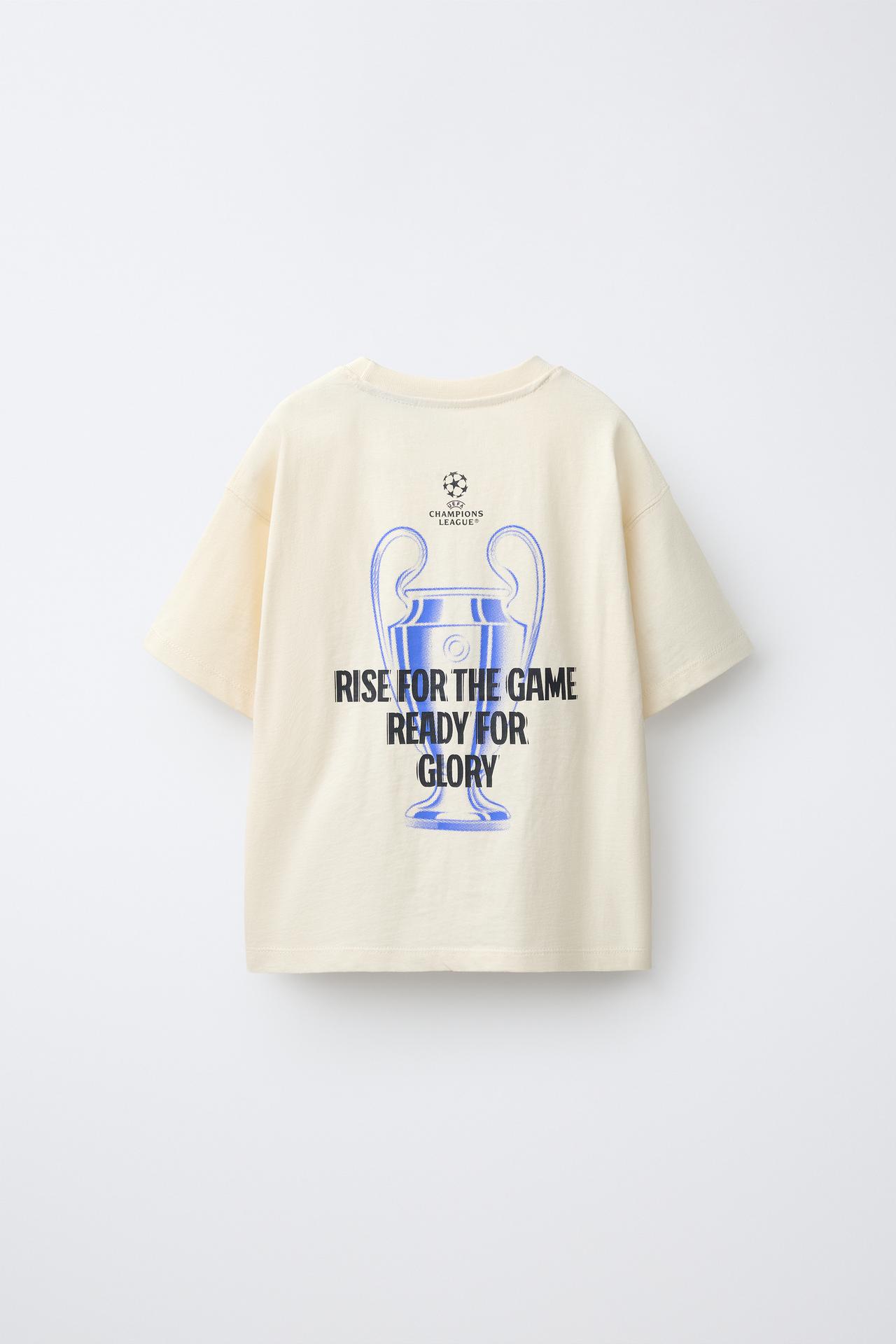UEFA CHAMPIONS LEAGUE® GRAPHIC T-SHIRT — Ecru