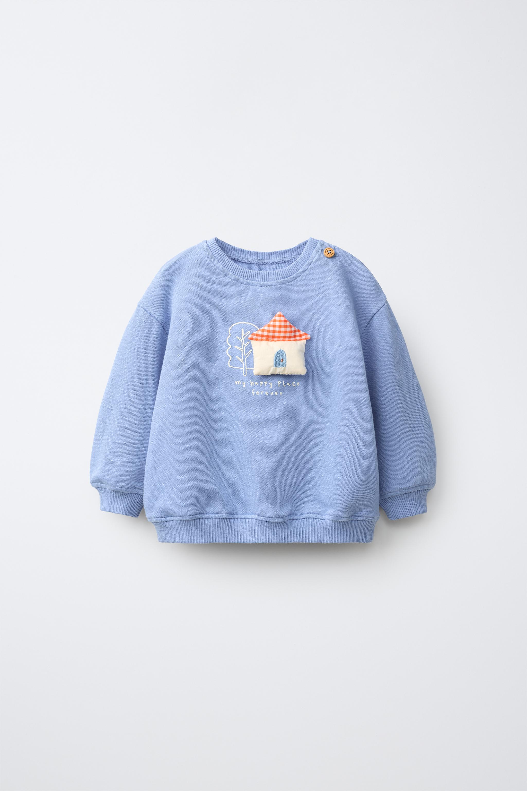 Детские худи Zara PATCHWORK HOUSE SWEATSHIRT