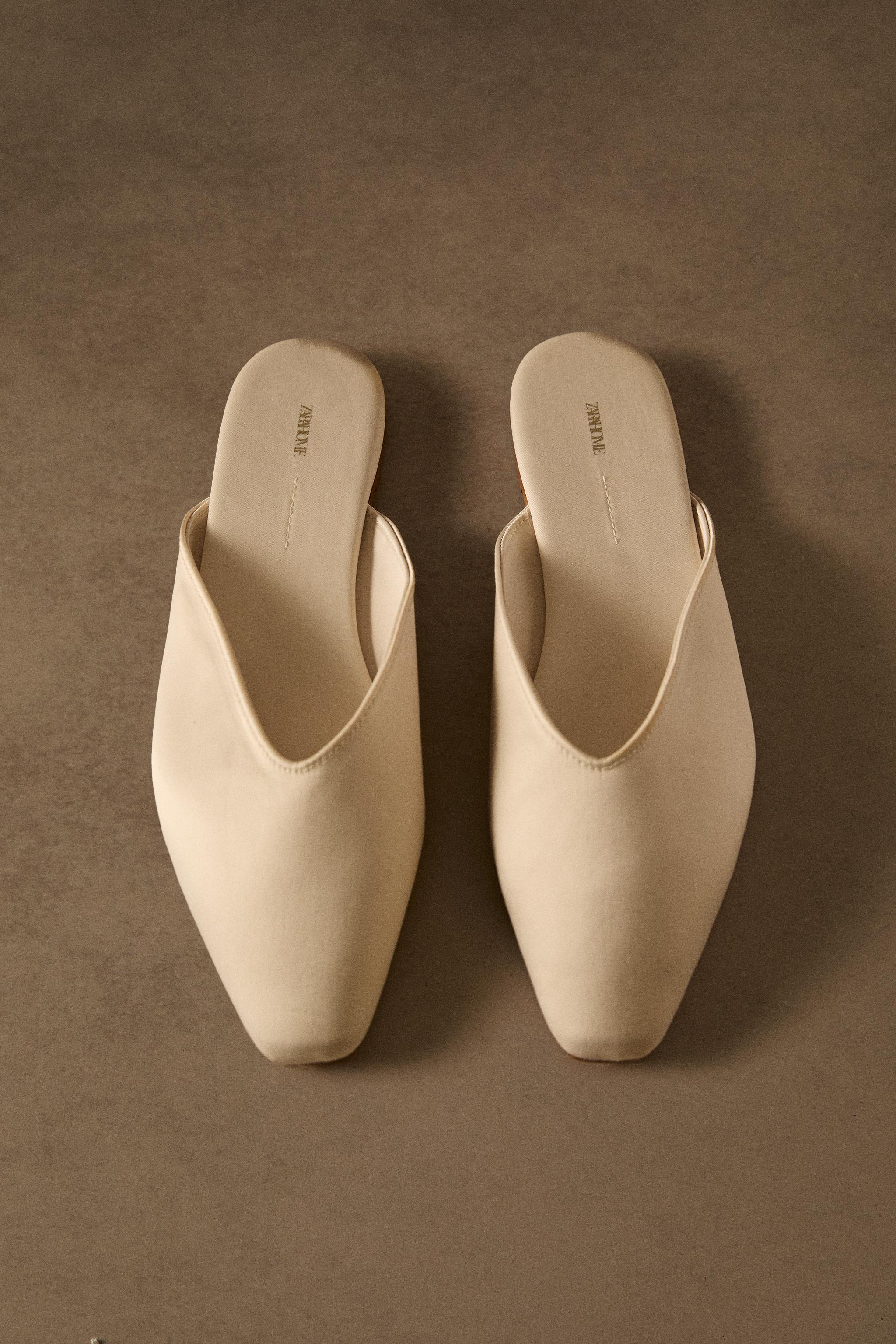 SATEEN MULE SLIPPERS Off White ZARA Mexico