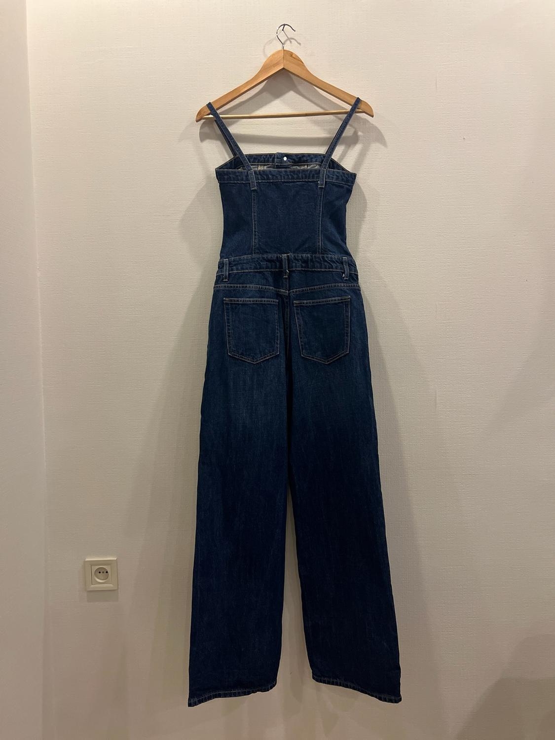 LONG TRF DENIM JUMPSUIT WITH BELT - Image 2