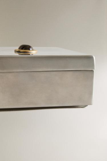 BOÎTE MÉTAL PIERRE - Argent foncé de Zara - Image 2
