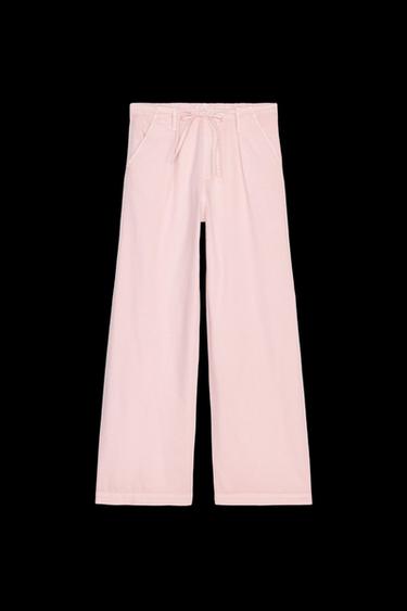 PLEATED PYJAMA TROUSERS - Pink by Zara - Image 0