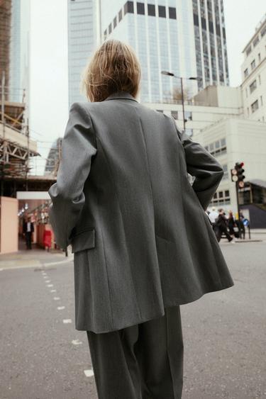 DOUBLE-BREASTED BLAZER - Grey by Zara - Image 5