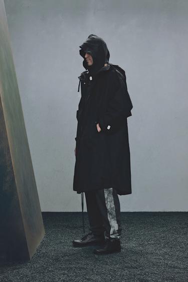 CAGOULE EN MAILLE DÉLAVÉE X SR_A - Gris anthracite de Zara - Image 1