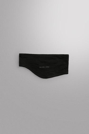 WOOL BLEND ELASTIC SPORTS HEADBAND — Black 1