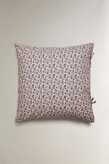 TAIE D’OREILLER ENFANT COTON FLORAL - Bleu marine de Zara - Image 1