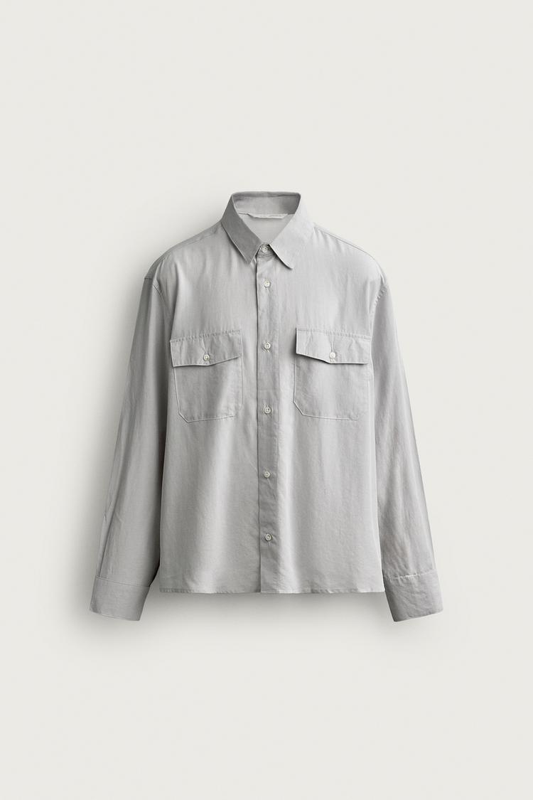 Camisa fluida bolsillos
