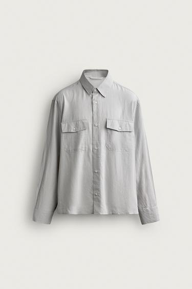 FLUID POCKET SHIRT — Gray 1
