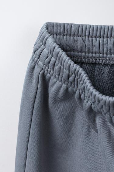 WASHED-EFFECT WIDE-LEG TROUSERS - Light blue by Zara - Image 2