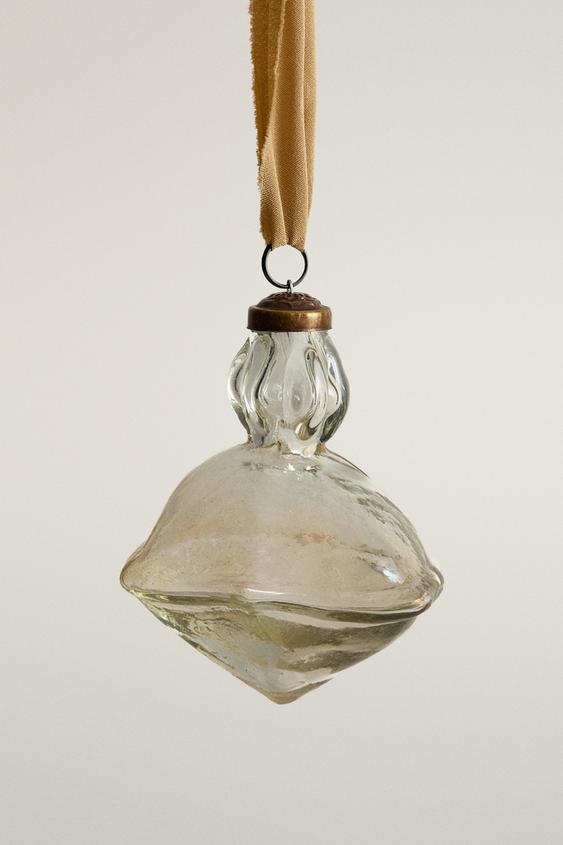 CHRISTMAS TREE GLASS ORNAMENT - Golden by Zara - Image 0