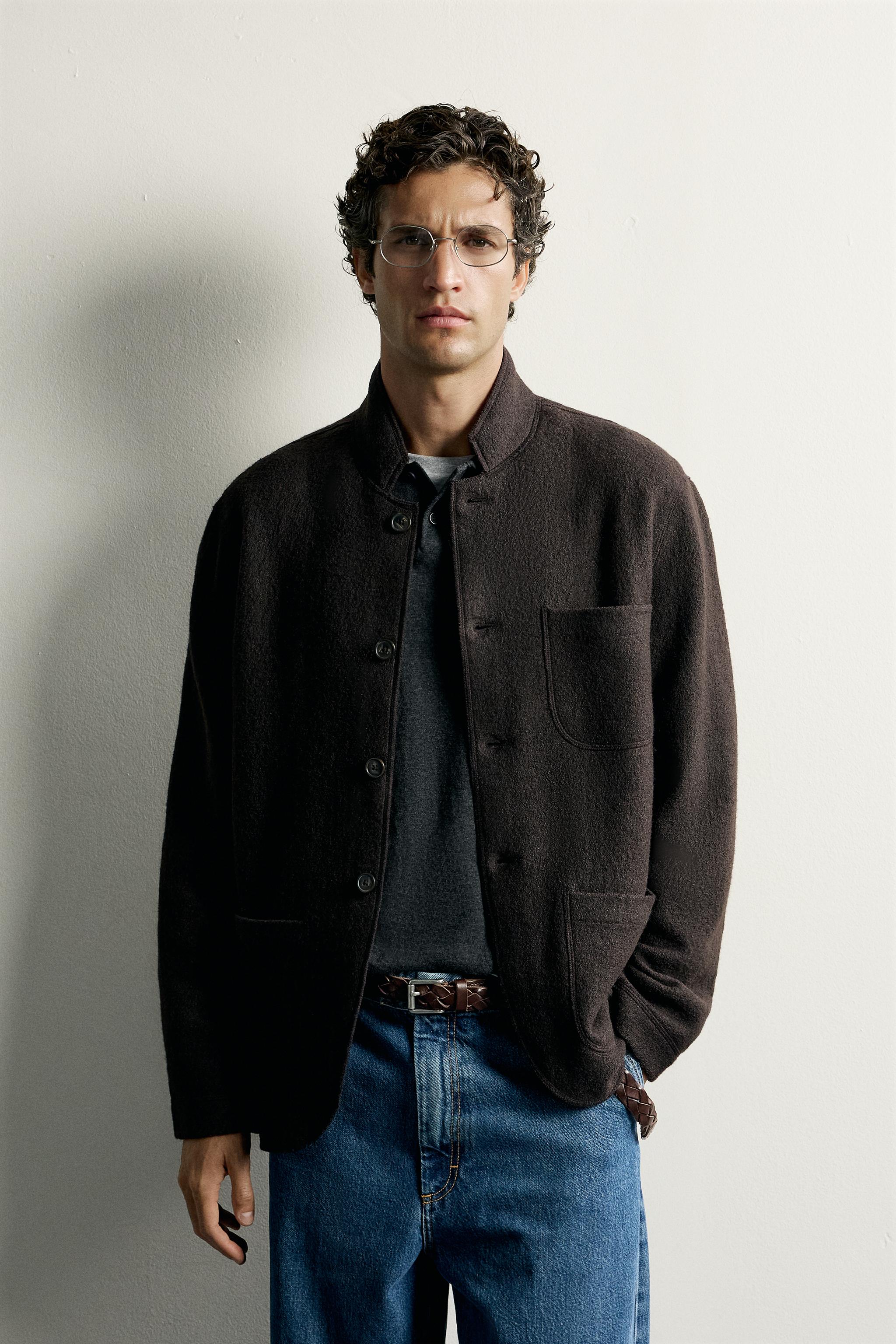 WOOL-BLEND RELAXED FIT BLAZER