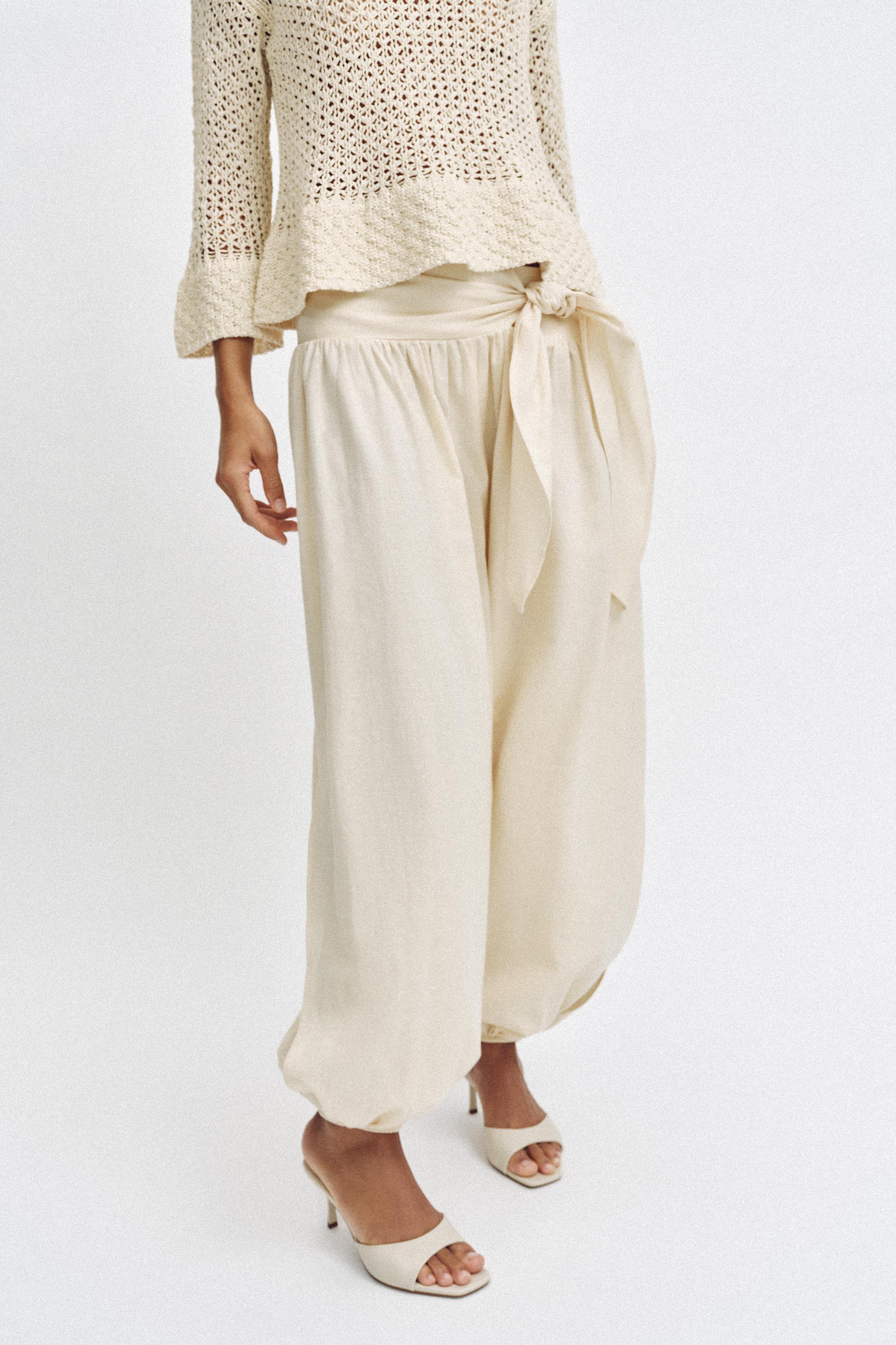 PANTALON BOUFFANT AVEC NŒUD