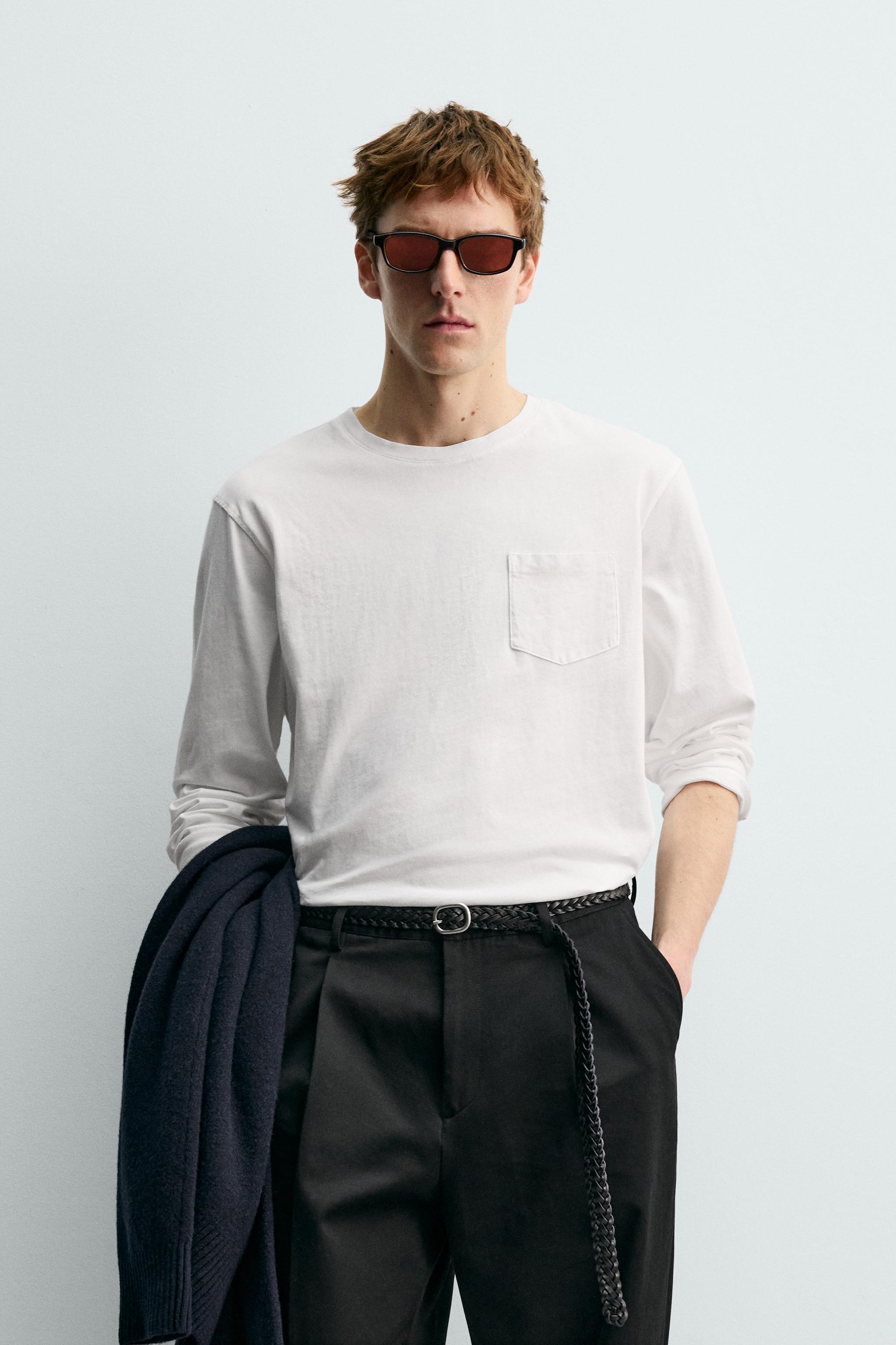LONG SLEEVE POCKET T-SHIRT AARON LEVINE X ZARA