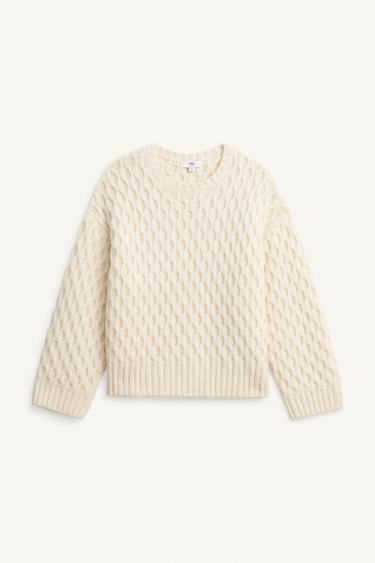 LIMITED EDITION GEOMETRIC JACQUARD SWEATER - Cream by Zara