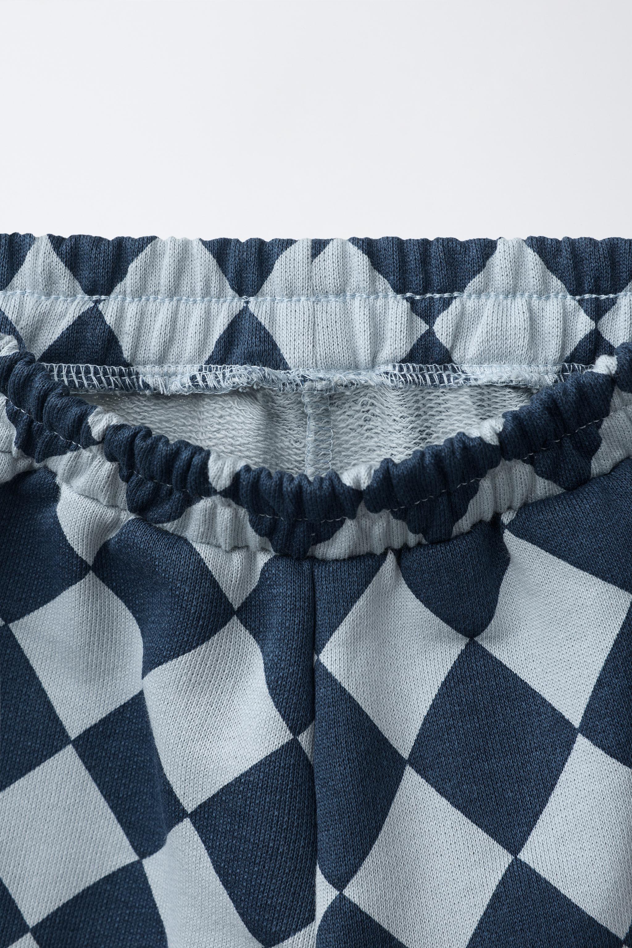 Детские свитеры Zara ARGYLE PRINT SWEATSHIRT AND JOGGER SET — фото 5