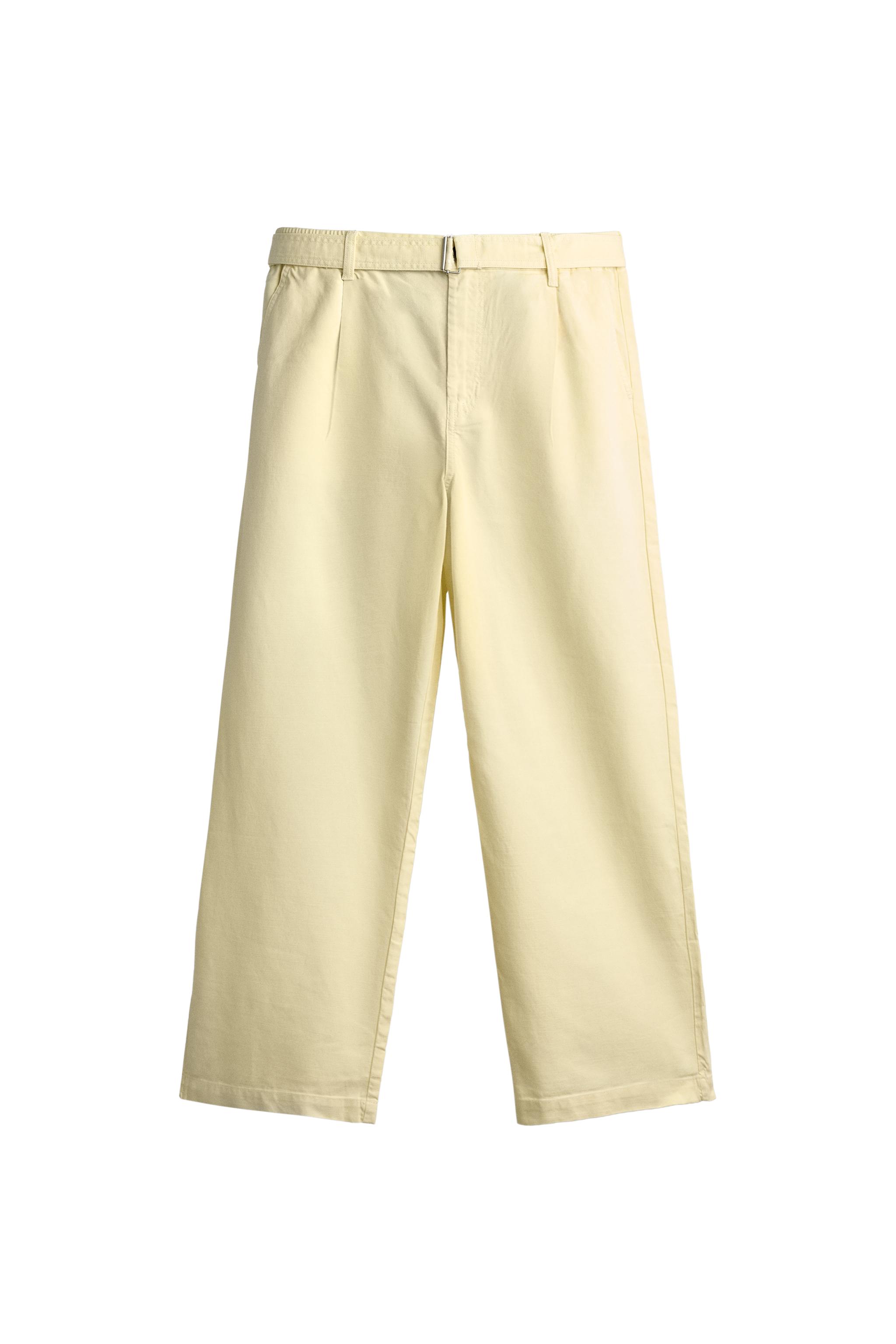 PANTALÓN RELAXED FIT PLIEGUES CINTURÓN