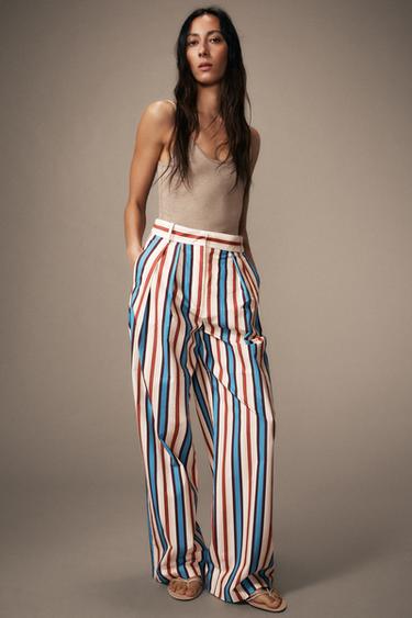 CALÇA LISTRADA ZW COLLECTION - Multicolor da Zara