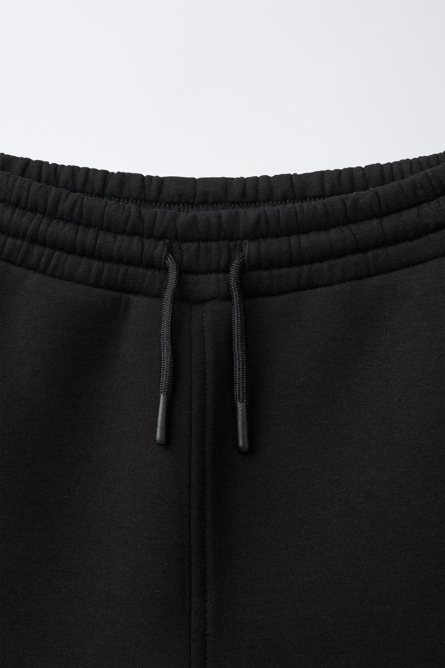 Детские брюки Zara Neoprene-Effect Barrel, цвет: Чёрный — фото 3